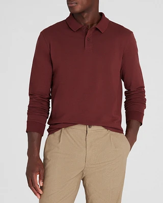 Long Sleeve Clean Piqué Polo