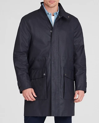 Casual Waxed-Cotton Mac Coat