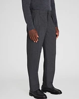 Pleated Wool Blend Trouser