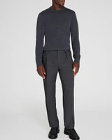 Pleated Wool Blend Trouser