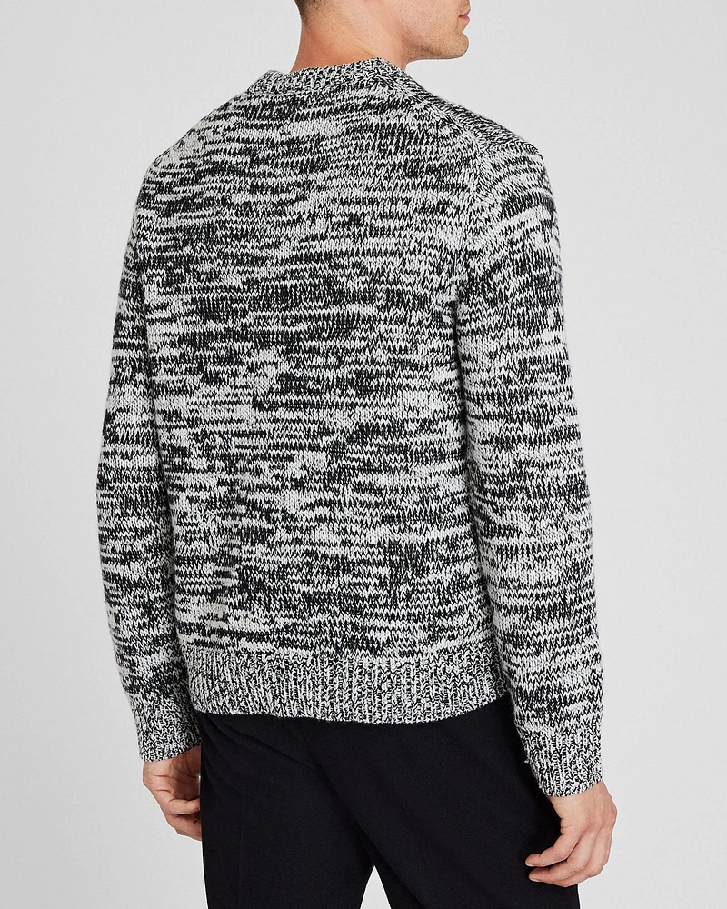 Marl Slub Wool Blend Crewneck