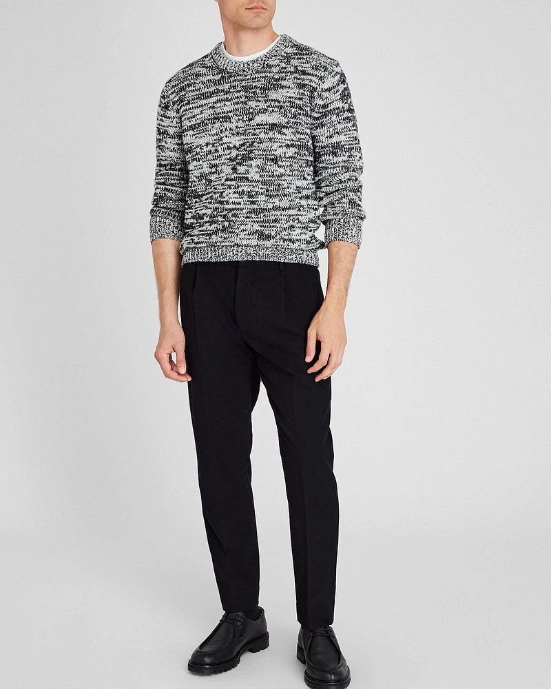 Marl Slub Wool Blend Crewneck