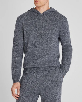 Wool Cashmere Blend Pullover Hoodie
