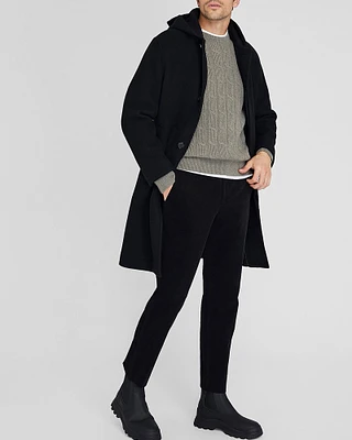 Capsule Wool Blend Hooded Coat