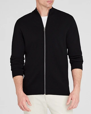 Double-Faced Merino Wool Full-Zip Sweater