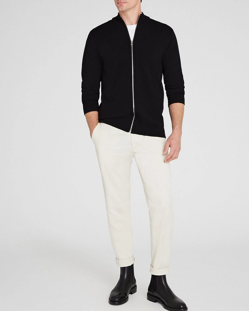 Double-Faced Merino Wool Full-Zip Sweater