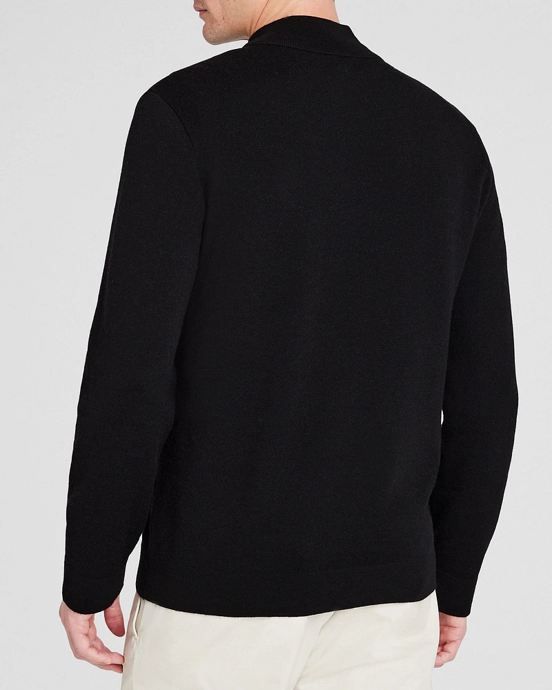 Double-Faced Merino Wool Full-Zip Sweater