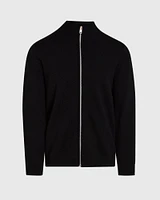 Double-Faced Merino Wool Full-Zip Sweater