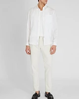 Slim Long-Sleeve Button-Down Linen Shirt