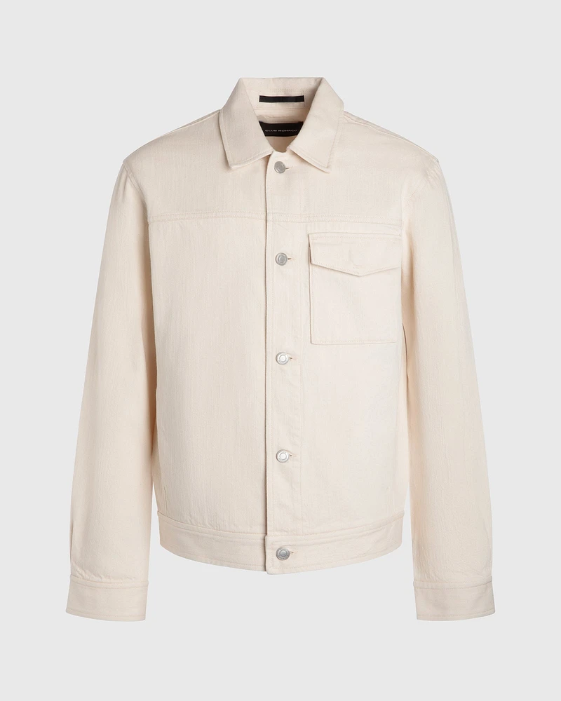Slub Textured Trucker Jacket