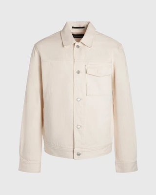 Slub Textured Trucker Jacket
