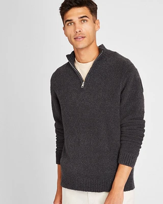 Bouclé Quarter-Zip Sweater