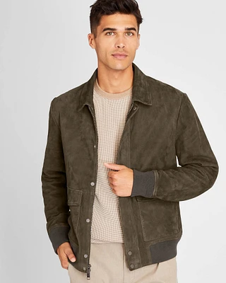 Suede Bomber Jacket