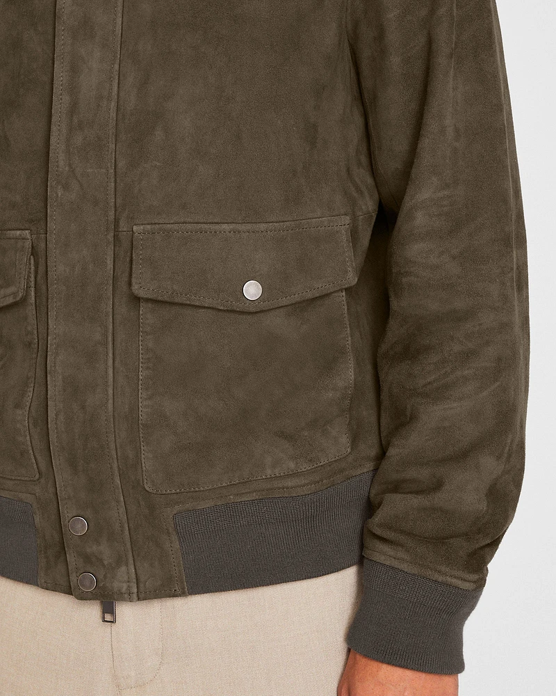 Suede Bomber Jacket