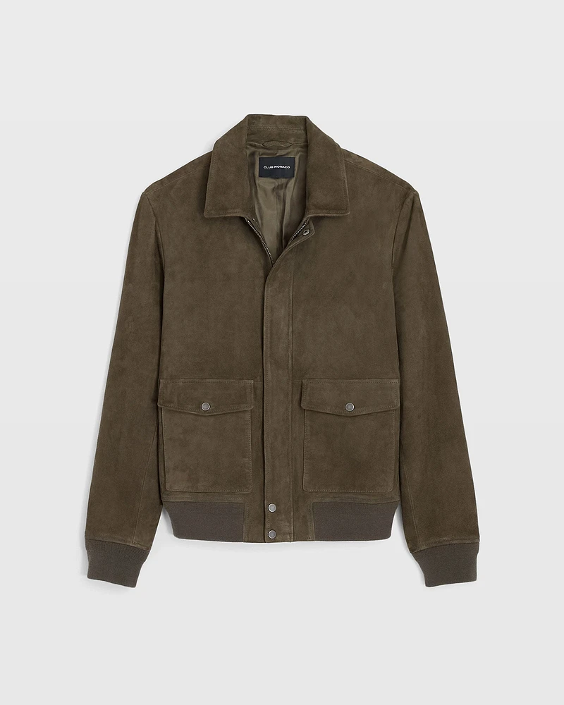 Suede Bomber Jacket