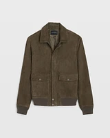 Suede Bomber Jacket