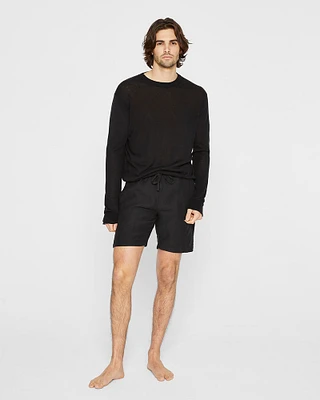 Onia Linen Blend Solid Swim Trunks