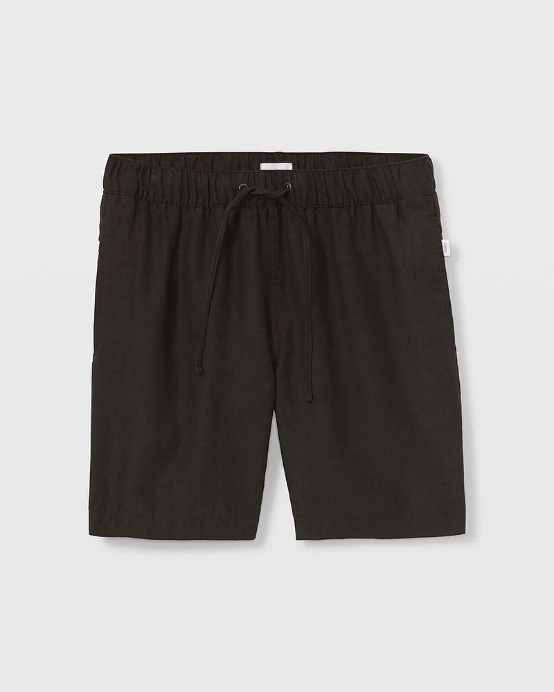 Onia Linen Blend Solid Swim Trunks