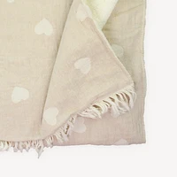 Have A Heart Fleece Lined Throw