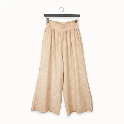 Crinkle Palazzo Pants