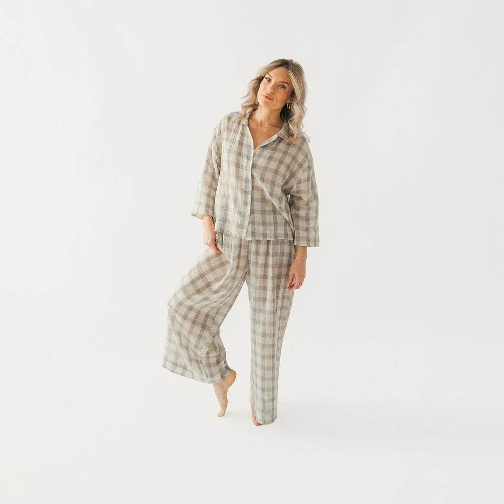 Plaid Palazzo Pants