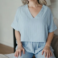 Blue Blend Crop Top