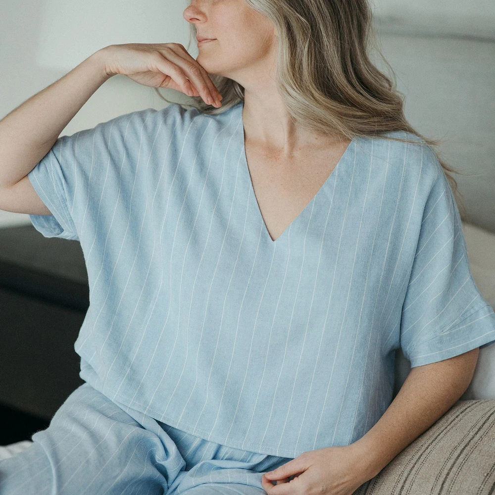 Blue Blend Crop Top