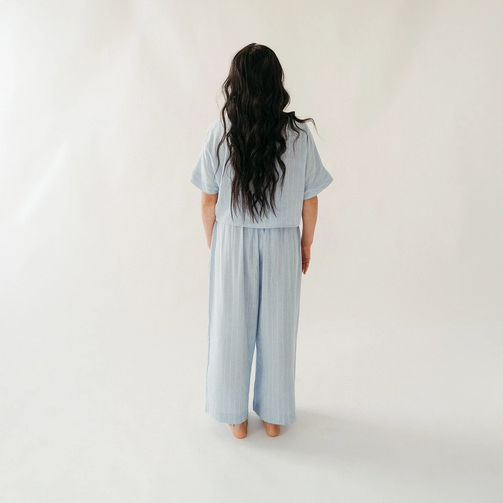 Blue Blend Palazzo Pants