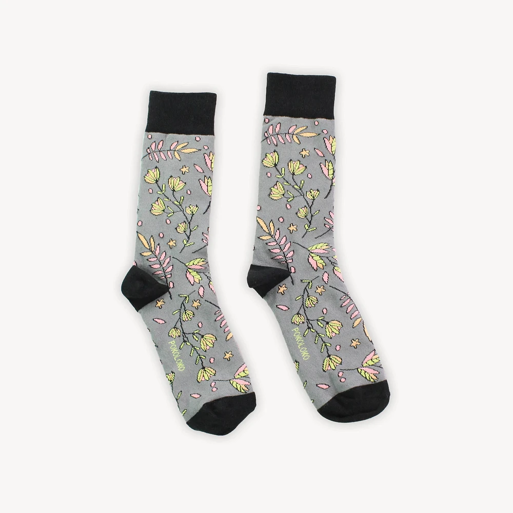 Night Floral Pima Socks