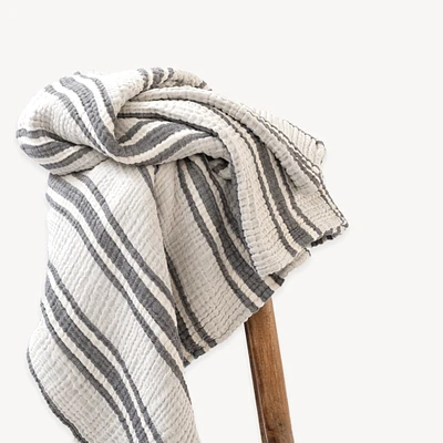 Crinkle Striped Throw