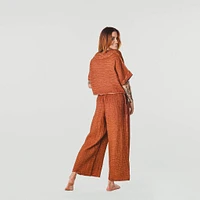 Crinkle Crop Top - Terracotta