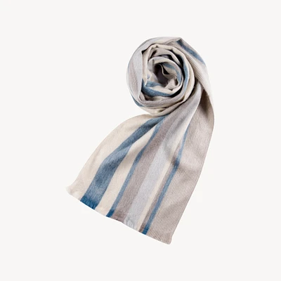 Striped Alpaca Seamless Scarf
