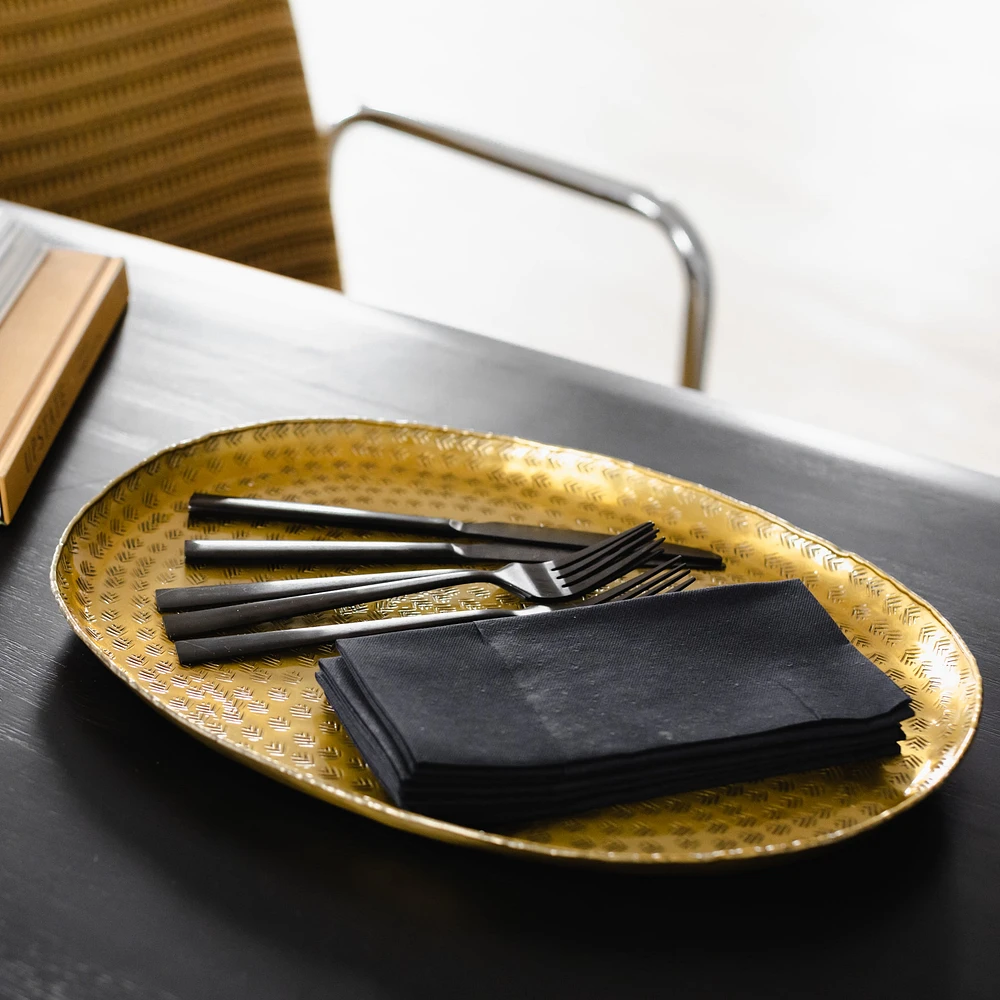 Oval Hammered Tray
