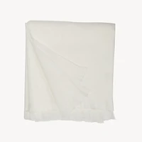 Solid Fringed Alpaca Throw
