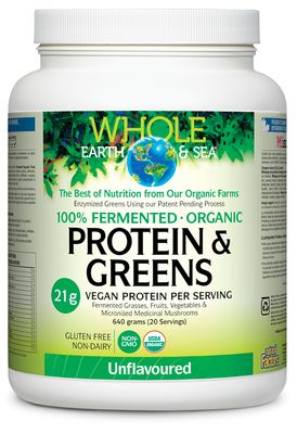 Whole Earth & Sea® Fermented Organic Protein & Greens 640 g Powder Unf