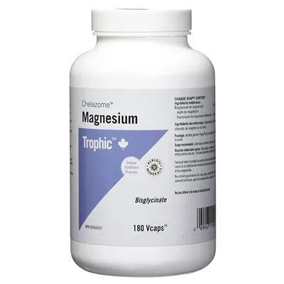 Trophic Magnesium Chelazome Bisglyscinate, 180 vegetarian capsules