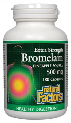 Natural Factors Bromelain Extra Strength Pineapple Source 500 mg 180 C