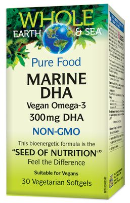 Whole Earth & Sea® Pure Food Marine DHA Vegan Omega-3 300 mg 30 Vegeta