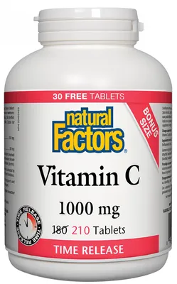 Natural Factors Vitamin C Time Release 1000 mg 210 Tablets