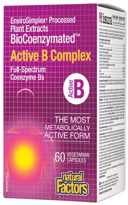 Natural Factors BioCoenzymated™ Active B Complex 60 Vegetarian Capsule