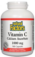 Natural Factors Vitamin C Calcium Ascorbate 1000 mg 180 Capsules