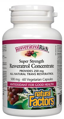 Natural Factors Resveratrol Rich® Super Strength 500 mg