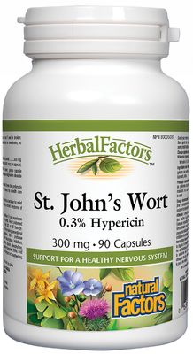 Natural Factors St. John's Wort 300 mg 90 Capsules