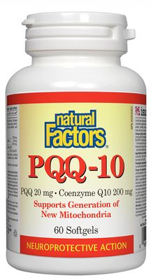 Natural Factors PQQ-10 PQQ 20 mg · Coenzyme Q10 200 mg 60 Softgels
