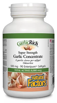 Natural Factors GarlicRich® Super Strength Garlic Concentrate 500 mg 9