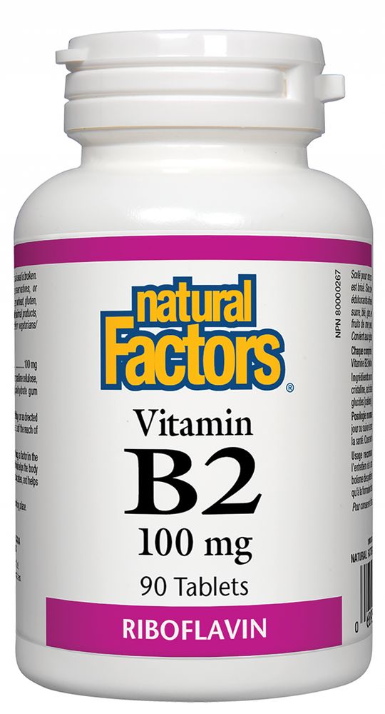 Natural Factors Vitamin B2 100 mg 90 Tablets