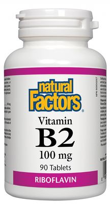 Natural Factors Vitamin B2 100 mg 90 Tablets