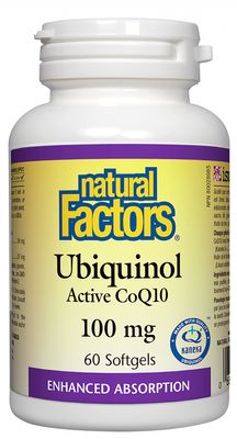 Natural Factors Ubiquinol Active CoQ10 100 mg Softgels