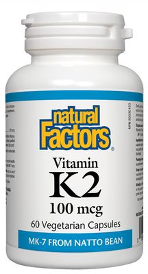 Natural Factors Vitamin K2 100 mcg Vegetarian Capsules