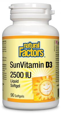 Natural Factors SunVitamin D3 2500 IU 90 Softgels